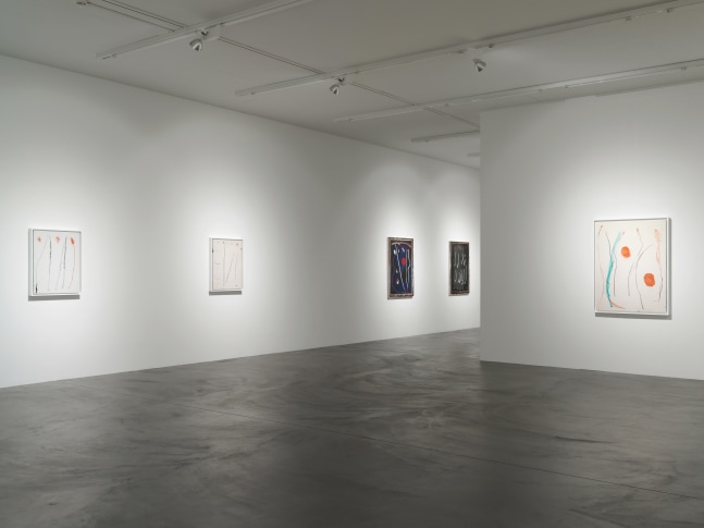 Installation view of Josh Smith paintings exhibition