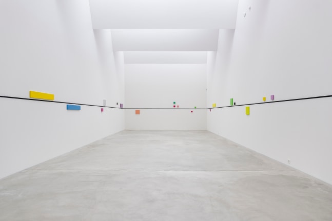 bass+ (re)modification

2024

32 objects; lacquered MDF, black line on wall (2.5 cm wide, RAL9005 / deep black)

Dimensions variable

&amp;copy; Gerwald Rockenschaub