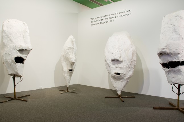 Installation view of works by Franz West