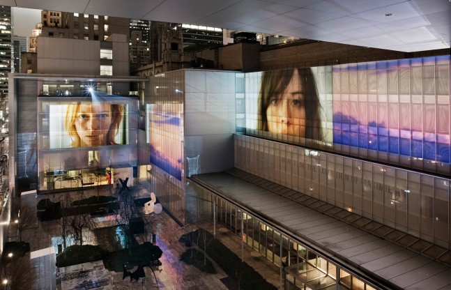 Installation view of living art installation by Doug Aitken
