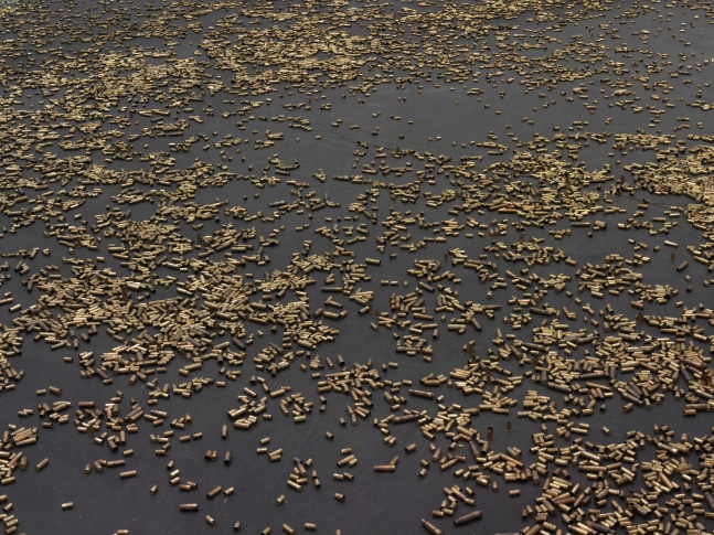 Installation view of sculpture by Matias Faldbakken