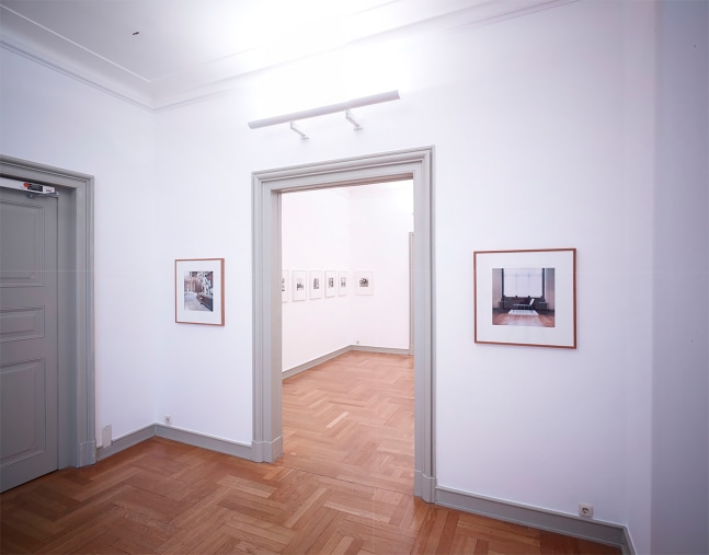 Installation view of photographs by Candida Höfer