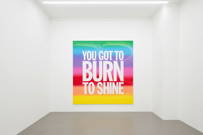 Installation view, John Giorno, God Complex, Galerie Eva Presenhuber, Vienna, 2024