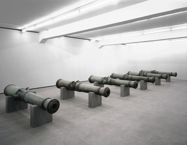 Installation view of Valentin Carron sculpture exhibition