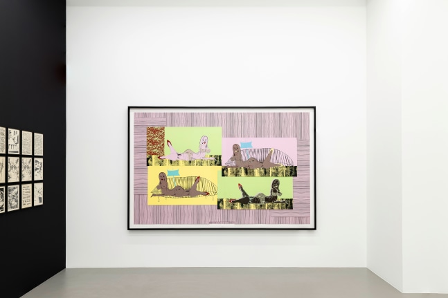 Installation view, Zeichnungen und Drucke / Drawings and Prints, Galerie Eva Presenhuber, Vienna, 2025