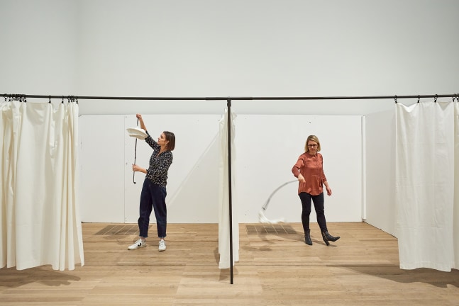 Installation view of works by Franz West