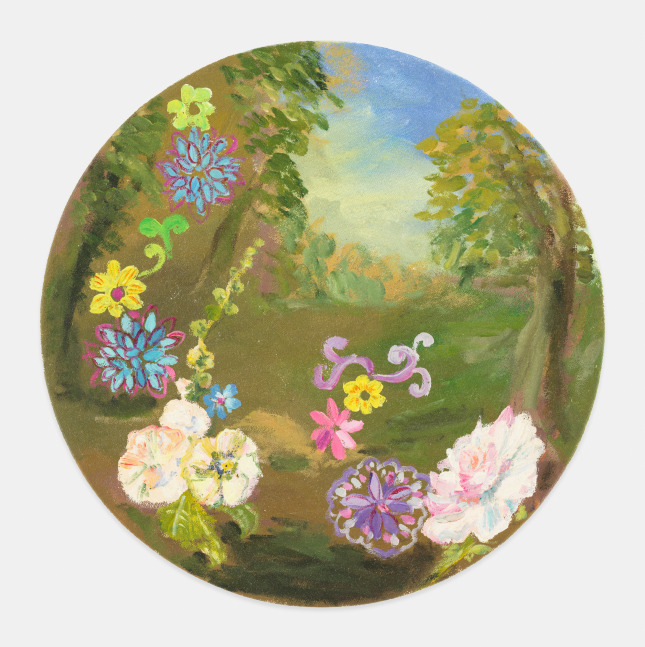 flowers in the fairy countryside

2014

Water soluble oil color on canvas

&amp;oslash; 25.5 cm / &amp;oslash; 10 in

&amp;copy; Karen Kilimnik