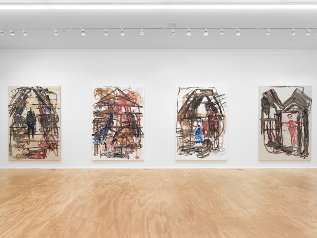 installation view of paintings by David Deutsch