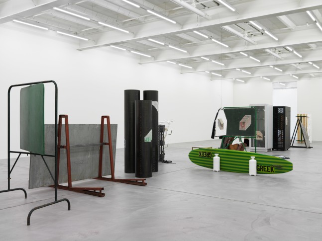 Installation view of Matias Faldbakken sculpture installation exhibition