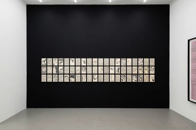 Installation view, Zeichnungen und Drucke / Drawings and Prints, Galerie Eva Presenhuber, Vienna, 2025