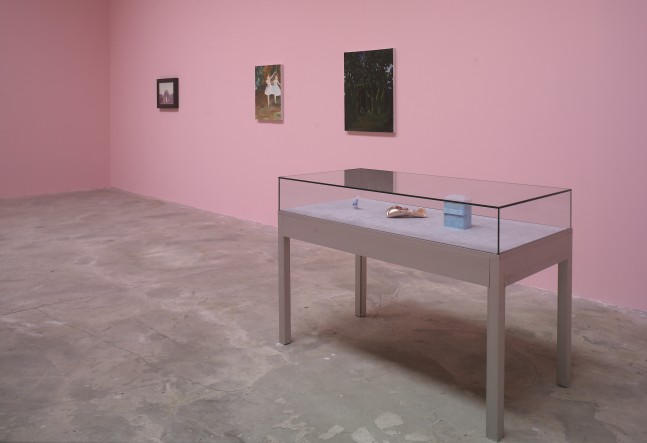 Installation view of works by Karen Kilimnik