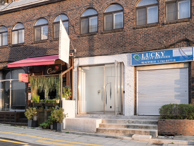 Installation view, Martin Boyce, Celestial Snowdrops, Galerie Eva Presenhuber x P21, Seoul, 2024