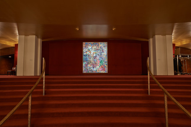 Installation view of paintings by Michael Williams