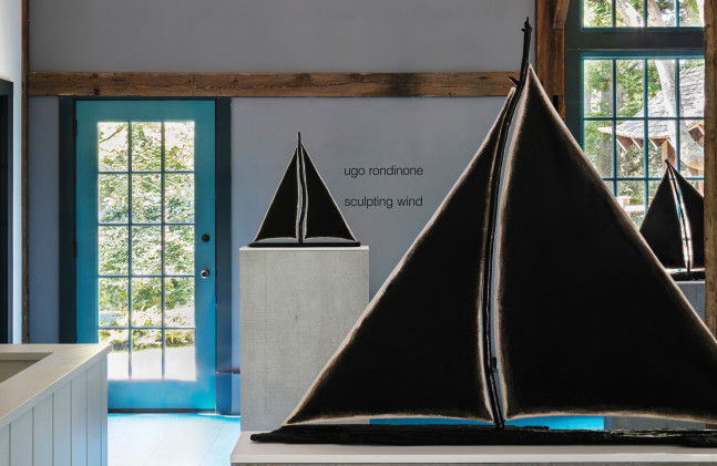 Installation view, Ugo Rondinone, sculpting wind, The Madoo Conservancy, Sagaponack, 2025