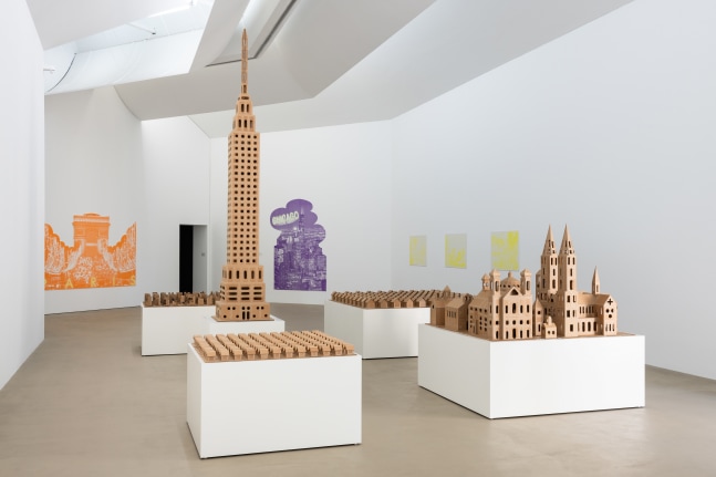 Installation view of sculptures by Jean-Frédéric Schnyder