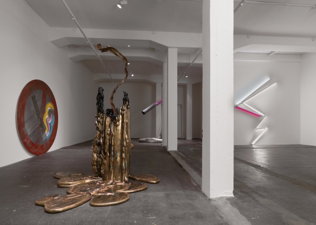 Installation view of Mark Handforth sculptures exhibition