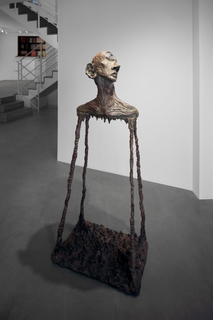 Installation view, Jean-Marie Appriou, Sam Falls, Shara Hughes, Galerie 75 Faubourg, Paris, 2021