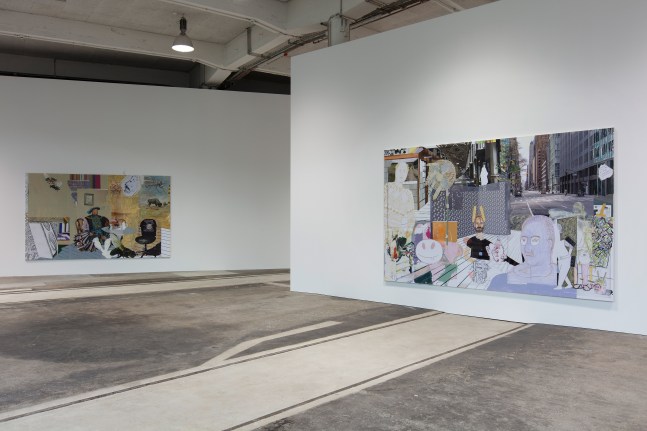 Installation view of paintings by Michael Williams