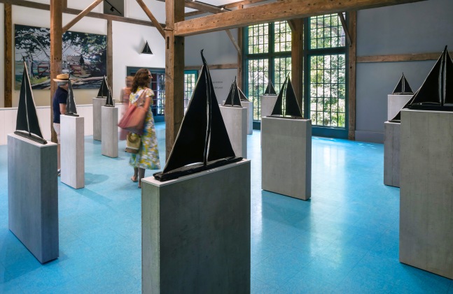 Installation view, Ugo Rondinone, sculpting wind, The Madoo Conservancy, Sagaponack, 2025