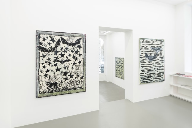 Installation view, Josh Smith, Studio News, Galerie Eva Presenhuber, Vienna, 2024