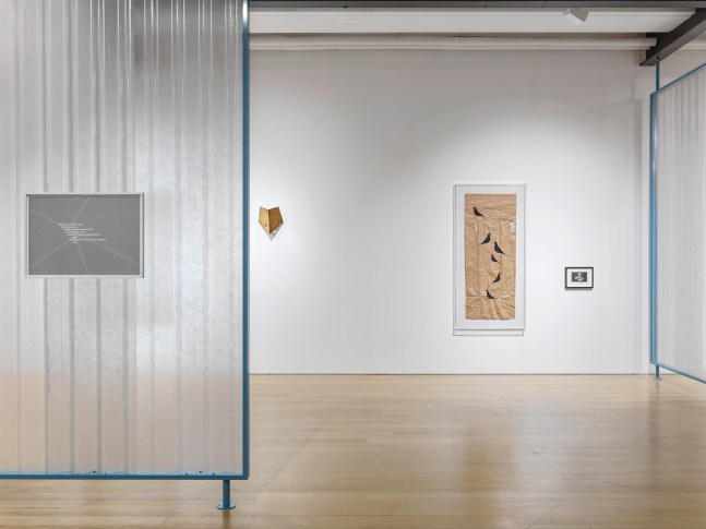 Installation view, Martin Boyce, Before Behind Between Above Below, Fruitmarket, Edinburgh, 2024