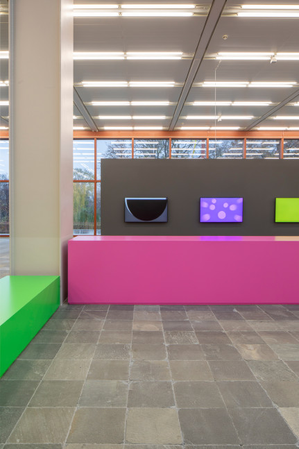 installation view of works by Gerwald Rockenschaub