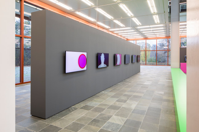 installation view of works by Gerwald Rockenschaub