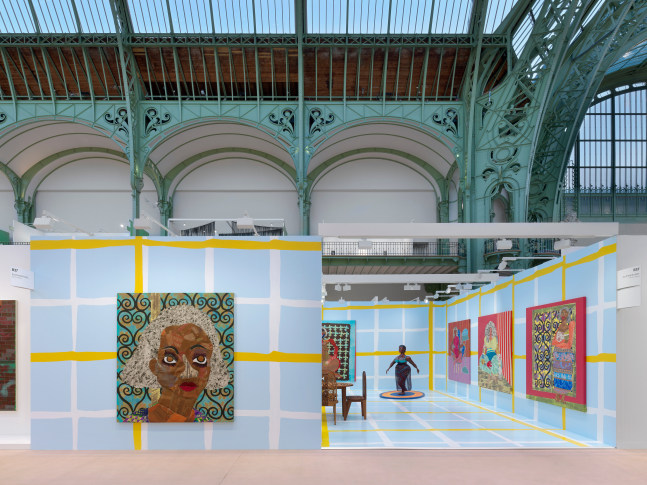 Installation view, Tschabalala Self, My House, Galerie Eva Presenhuber, Art Basel Paris, 2024