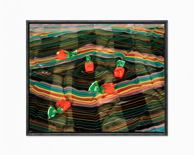 LUCAS BLALOCK  Strawberry Galaxy (for Phoebe)  2019  Dye sublimation print on aluminium, framed  Ed. 1/3 + 2 AP  Image 28 x 35.5 cm / 11 x 14 in  BLALO46762