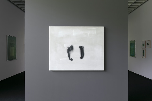 Installation view of paintings ans drawings by Tobias Pils