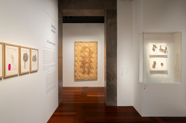 Installation view, Sam Falls, Les Fleurs d&amp;#39;Yves Saint Laurent, Mus&amp;eacute;e Yves Saint Laurent, Paris, 2024