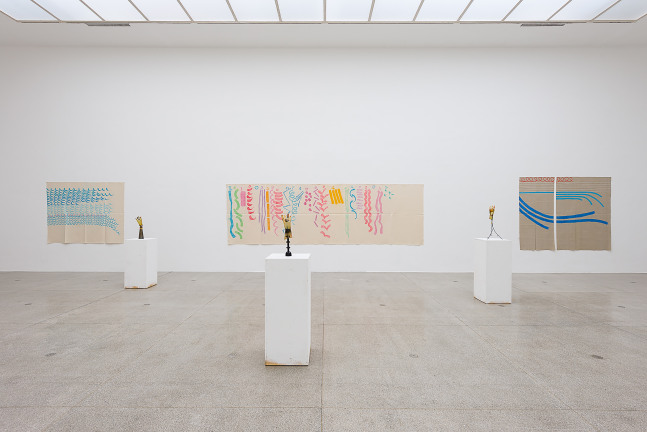 Installation view of various works by different artists