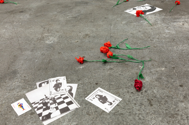 Installation view, Karen Kilimnik,&amp;nbsp;The Joker Episode of The Avengers, Art Basel Unlimited, Basel, 2024