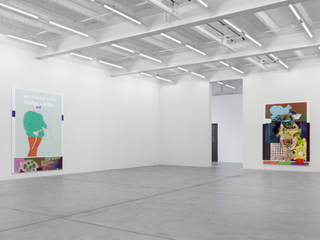 Installation view of Michael Williams paintings exhibition