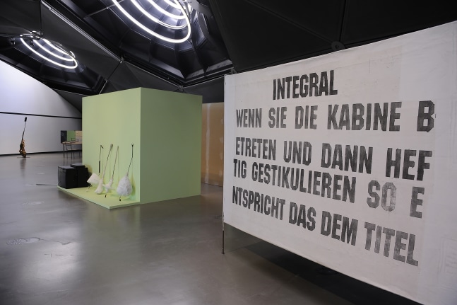 Installation view of works by Franz West