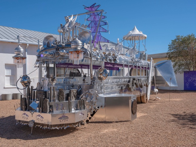 Guadalupe Maravilla: Mariposa Rel&amp;aacute;mpago, Installation view, Ballroom Marfa, November 4, 2023&amp;ndash;March 16, 2024. Image courtesy the artist and Ballroom Marfa. Photo by Makenzie Goodman.