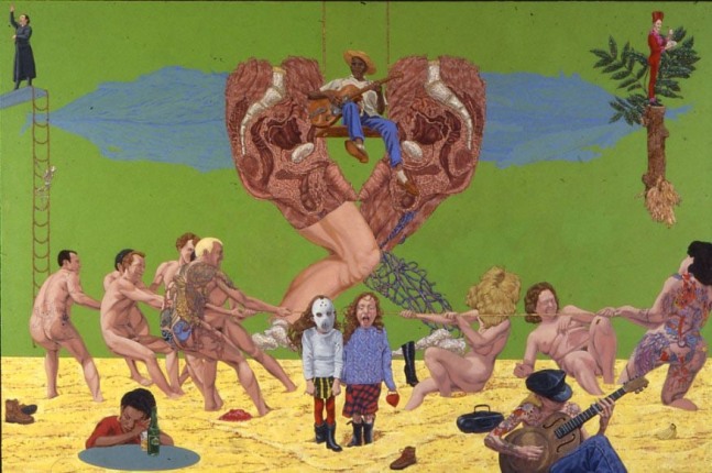 Katharine Kuharic
Valentine&amp;#39;s Day, 1996
oil on linen
42 1/2 x 62 1/2 ins.
107.95 x 158.75 cm