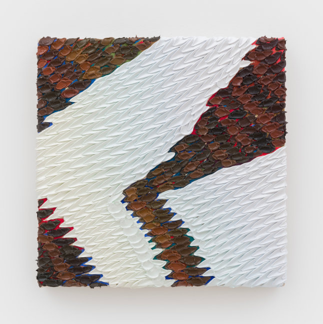 Ishi Glinsky
Transferring Data #2, 2024
oil paint, oil stick on canvas
17 x 17 x 1 1/2 ins.
43.2 x 43.2 x 3.8 cm