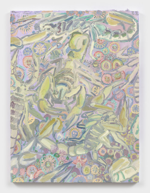 Allison Schulnik
Scorpions and Flowers #1, 2022
oil on canvas stretched over panel
40 x 30 ins.
101.6 x 76.2 cm