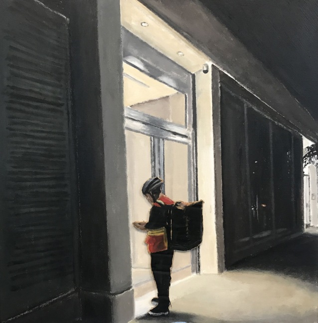 Ramiro Gomez, A Man Delivering (Chelsea), 2017