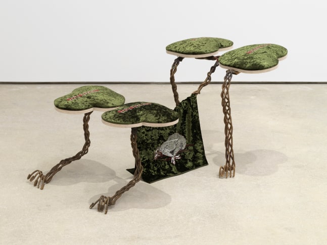 Brittni Ann Harvey
Lamb of God (Bowing Robot Dog), 2021
embroidered polyester, plywood, polyfill, bronze
19 3/4 x 41 3/8 x 23 5/8 ins.
50.2 x 105.1 x 60 cm