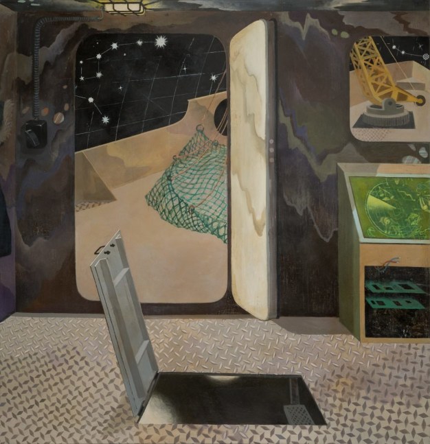 Hortensia Mi Kafchin
Fishing for Your Zodiac, 2016
oil on canvas
77 1/8 x 74 7/8 ins.
196 &amp;times; 190 cm