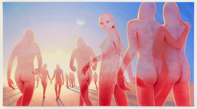 Robin F. Williams
Final Girl Exodus, 2021
oil and acrylic on canvas
78 x 144 ins.
198.1 x 365.8 cm