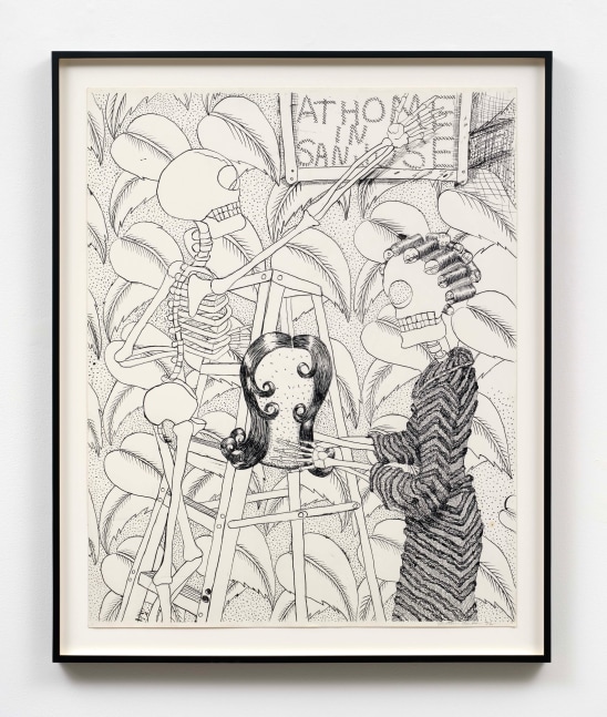 Judith Linhares
At Home in San Jose II, 1972
signed and dated, recto
ink on paper
29 x 23 ins.
73.7 x 58.4 cm