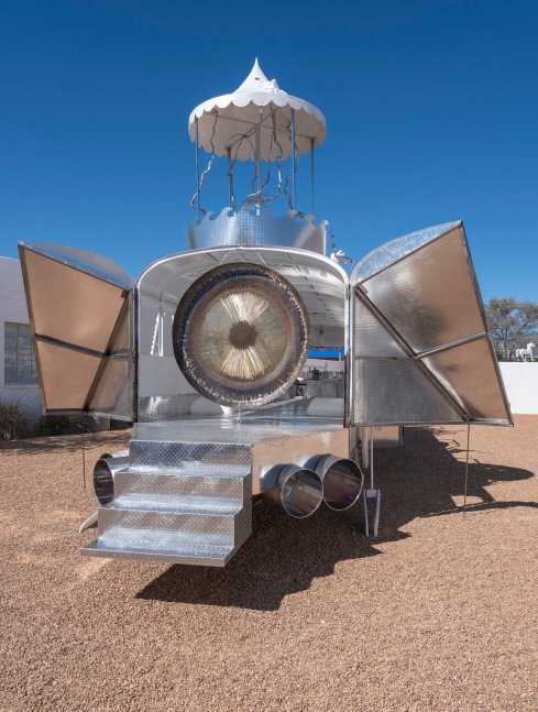 Guadalupe Maravilla: Mariposa Rel&amp;aacute;mpago, Installation view, Ballroom Marfa, November 4, 2023&amp;ndash;March 16, 2024. Image courtesy the artist and Ballroom Marfa. Photo by Makenzie Goodman.