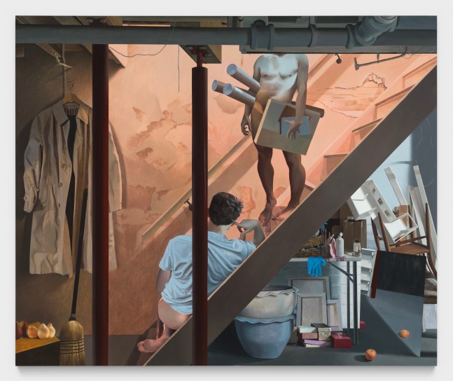 Kyle Dunn
Understair, 2024
acrylic on wood panel
60 x 72 ins.
152.4 x 182.9 cm