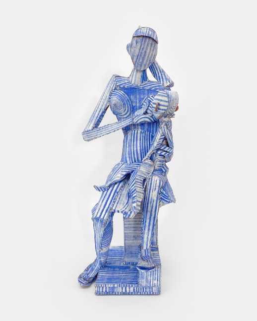 Ann Agee
Blue Pixelation Madonna, 2023
Earthenware with slip and Kohler &amp;ldquo;ink&amp;rdquo;
34 x 13 x 13 3/4 ins.
86.4 x 33 x 34.9 cm