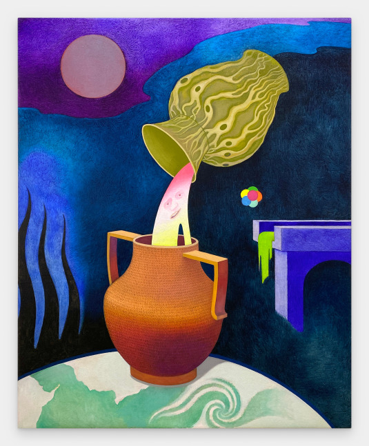 Hortensia Mi Kafchin
Vessels, 2023
oil on canvas
63 x 51 1/8 x 1 1/8 ins.
160 x 130 x 3 cm