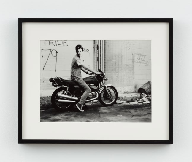 David Wojnarowicz
Arthur Rimbaud in New York (motorcycle, pride 79), 1978-79/2004
gelatin silver print
14 1/2 x 17 7/8 ins.
36.8 x 45.4 cm