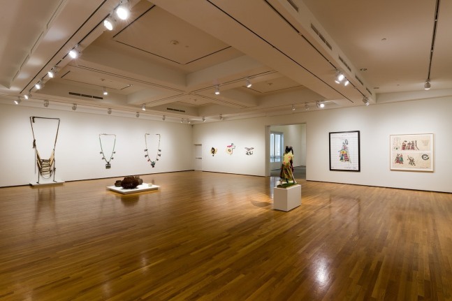 Installation view, Ishi Glinsky: Upon a Jagged Maze, Art, Design &amp;amp; Architecture Museum at UC Santa Barbara, 2022-2023. Image courtesy of Art, Design &amp;amp; Architecture Museum at UC Santa Barbara.